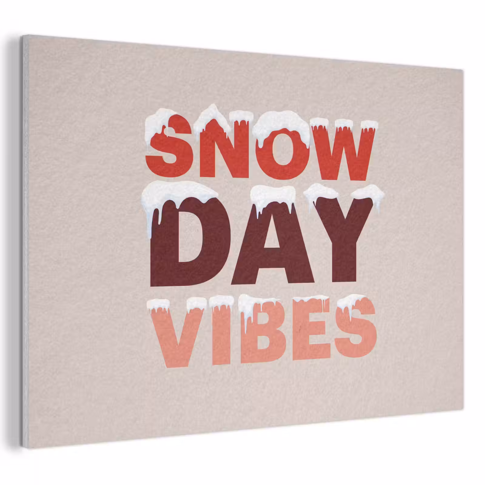 Akustikbild - Schnee – Weihnachten – Text – Rot — 1
