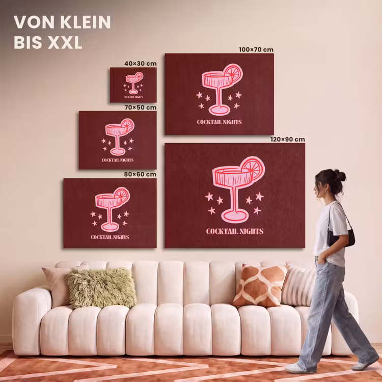 Akustikbild - Cocktail – Weihnachten – Burgunderrot – Rosa — 7