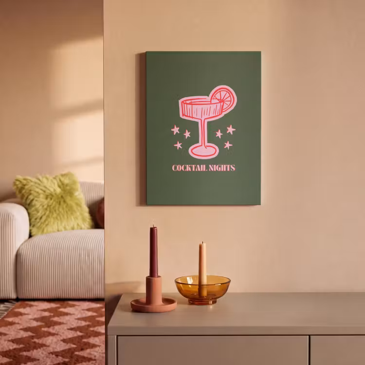 Akustikbild - Cocktail – Weihnachten – Rosa – Grün — 2