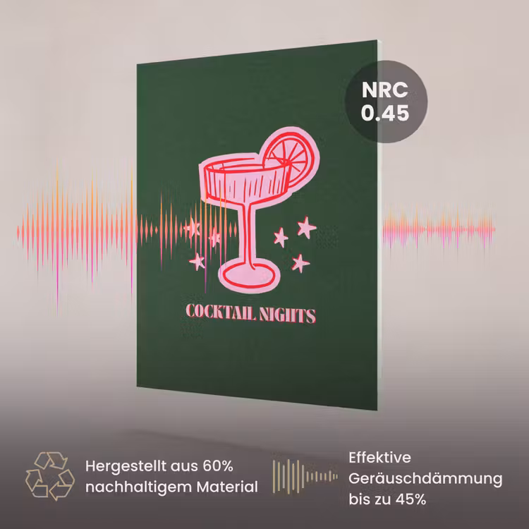 Akustikbild - Cocktail – Weihnachten – Rosa – Grün — 3