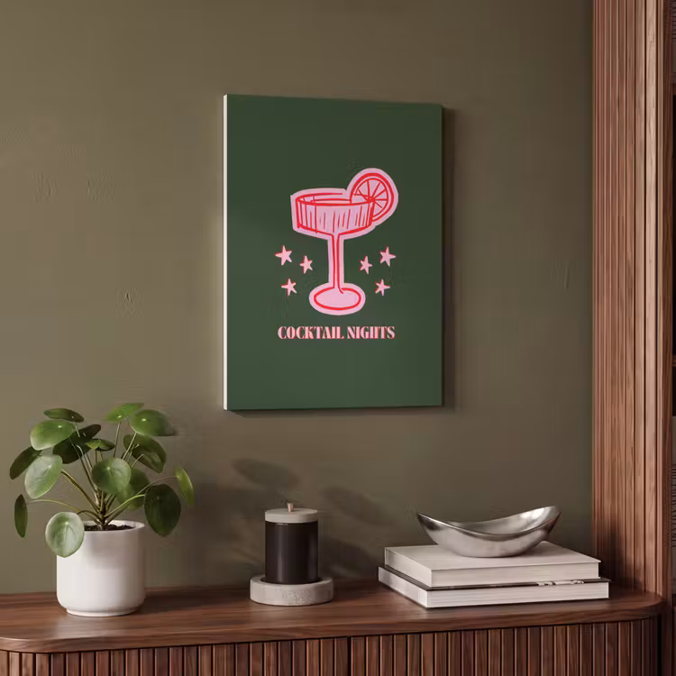 Akustikbild - Cocktail – Weihnachten – Rosa – Grün — 6