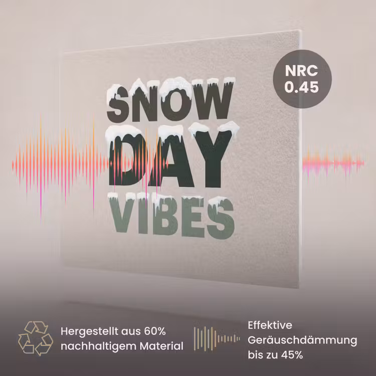 Akustikbild - Schnee – Text – Weihnachten – Beige — 3