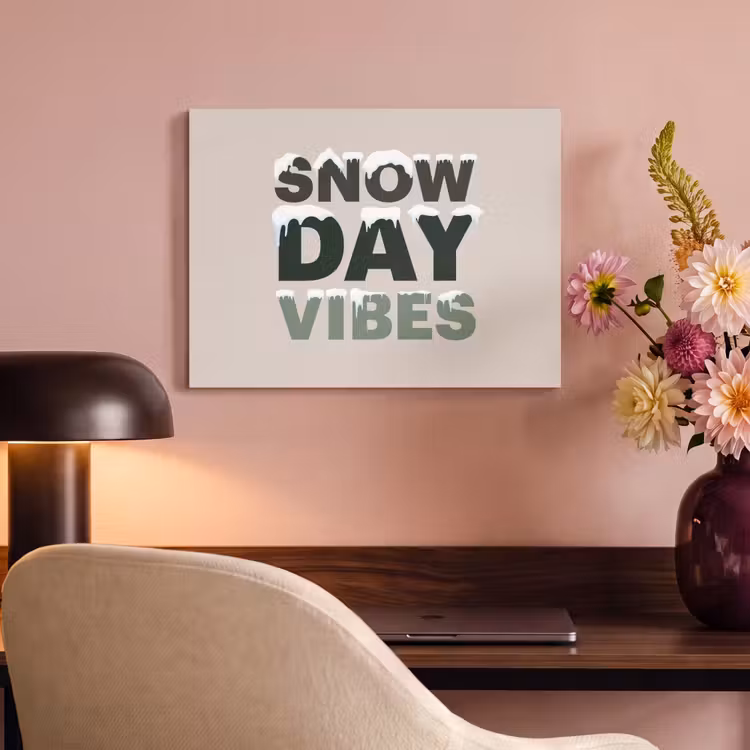 Akustikbild - Schnee – Text – Weihnachten – Beige — 6