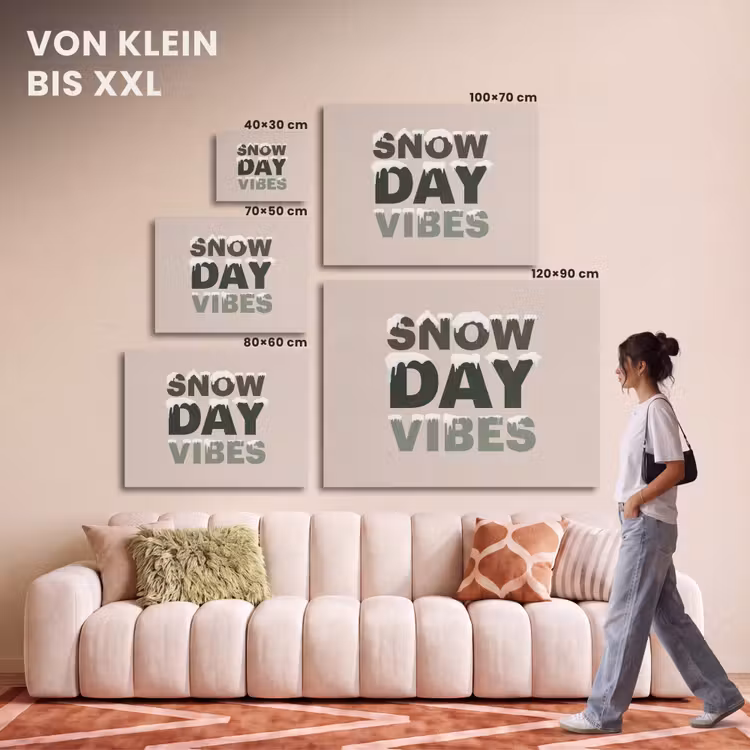 Akustikbild - Schnee – Text – Weihnachten – Beige — 7