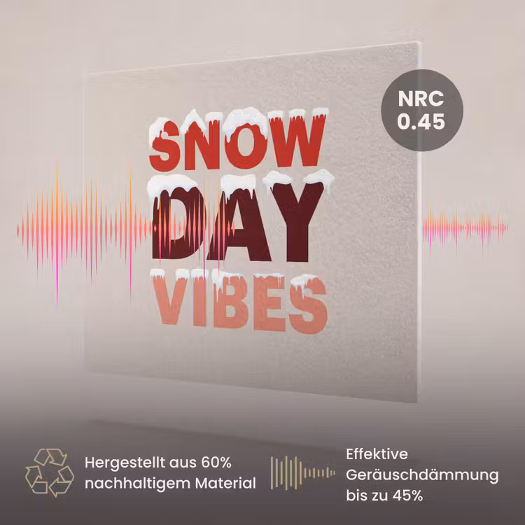 Akustikbild - Schnee – Weihnachten – Text – Rot — 3