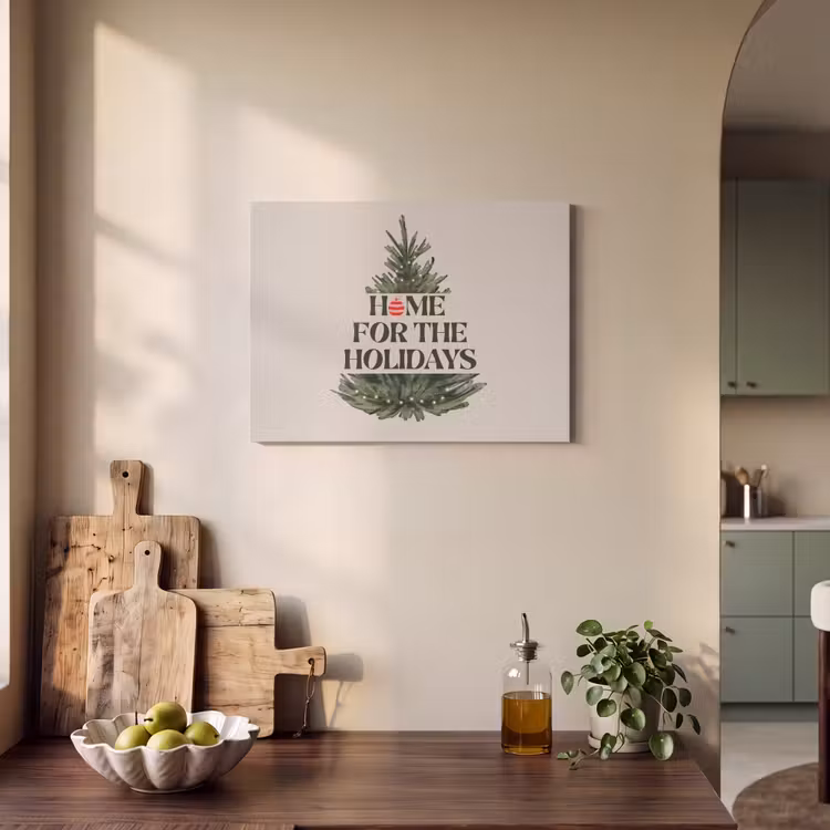 Akustikbild - Weihnachten – Text – Weihnachtsbaum – Beige — 4