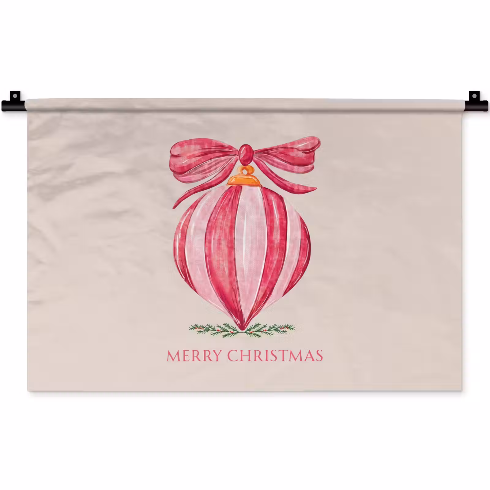 Wandteppich - Weihnachten – Weihnachtskugel – Text — 1