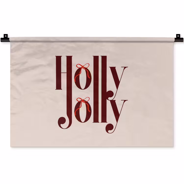 Wandteppich - Text – Weihnachten – Braun — 1