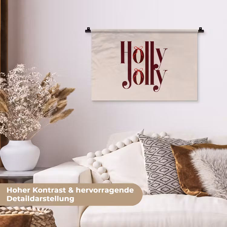 Wandteppich - Text – Weihnachten – Braun — 6