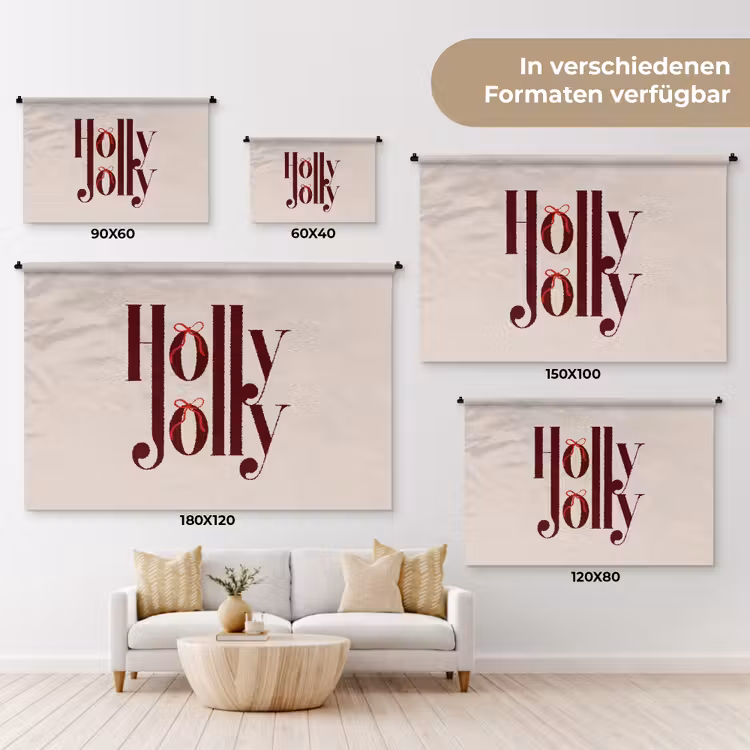 Wandteppich - Text – Weihnachten – Braun — 8