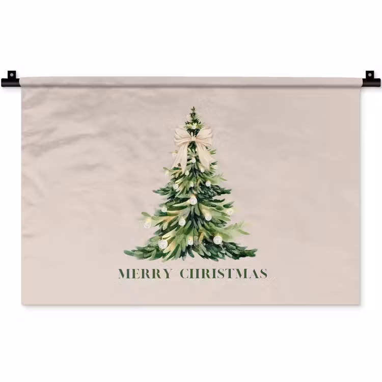 Wandteppich - Weihnachten – Weihnachtsbaum – Text — 1