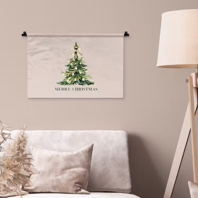 Wandteppich - Weihnachten – Weihnachtsbaum – Text — 2