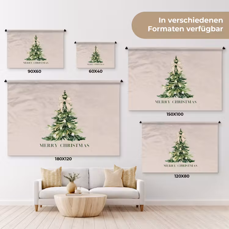 Wandteppich - Weihnachten – Weihnachtsbaum – Text — 8