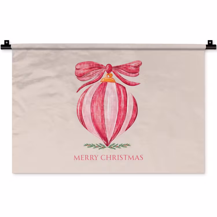 Wandteppich - Weihnachten – Weihnachtskugel – Text — 1