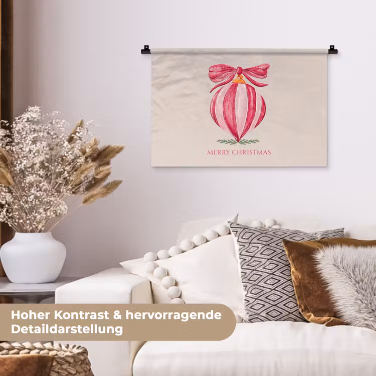 Wandteppich - Weihnachten – Weihnachtskugel – Text — 6