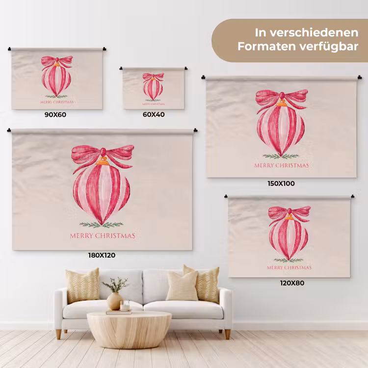 Wandteppich - Weihnachten – Weihnachtskugel – Text — 8
