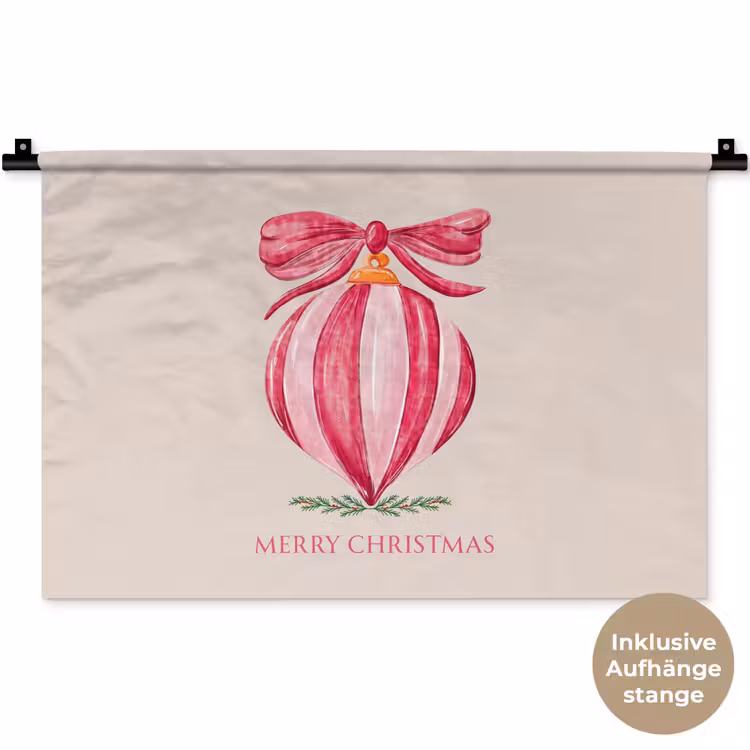 Wandteppich - Weihnachten – Weihnachtskugel – Text — 9