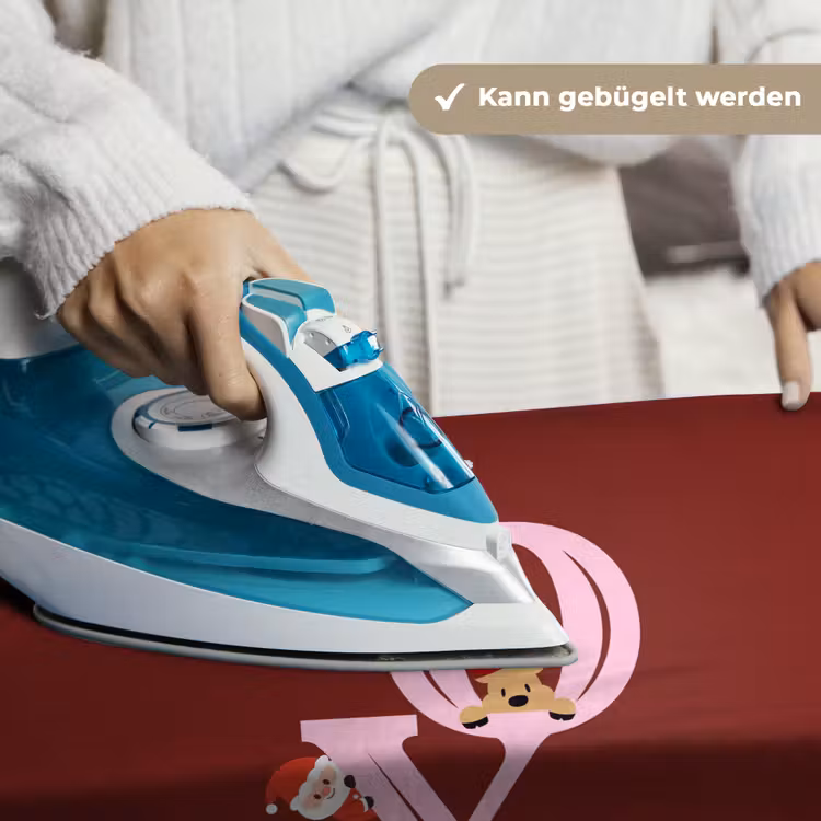 Wandteppich - Freude – Weihnachten – Animation – Rot – Rosa — 10