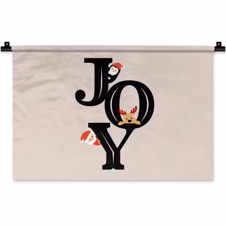 Wandteppich - Joy – Animation – Schwarz – Weihnachten — 1