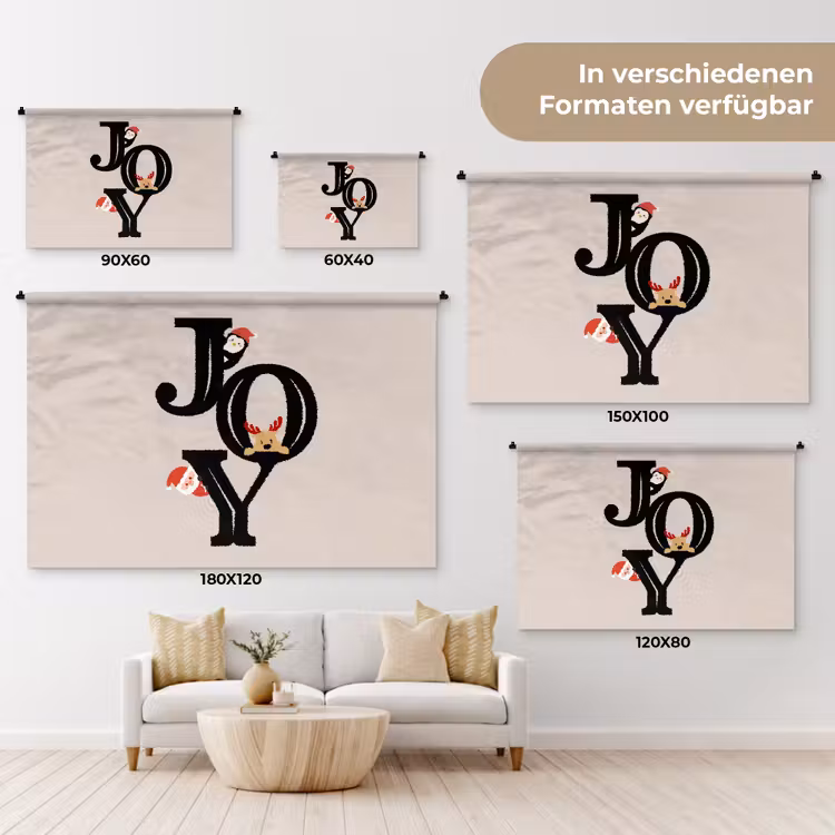 Wandteppich - Joy – Animation – Schwarz – Weihnachten — 8