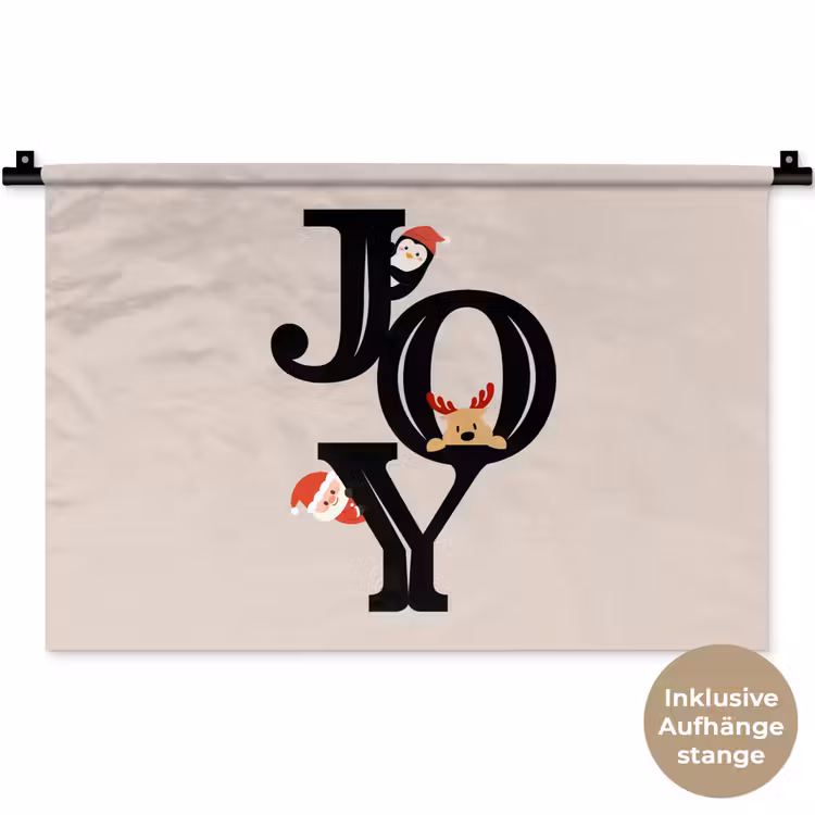 Wandteppich - Joy – Animation – Schwarz – Weihnachten — 9