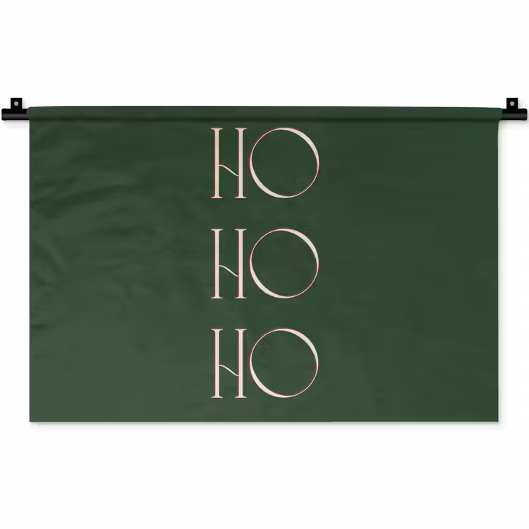 Wandteppich - Text – Weihnachten – Modern – Grün — 1