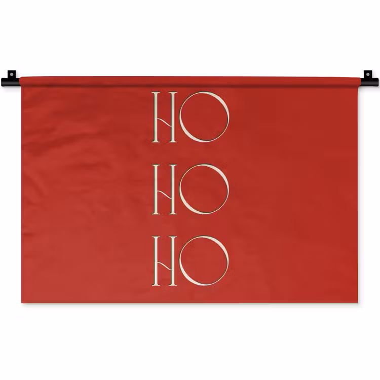 Wandteppich - Text – Weihnachten – Modern – Rot — 1