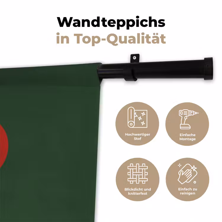 Wandteppich - Text – Weihnachten – Rot — 7