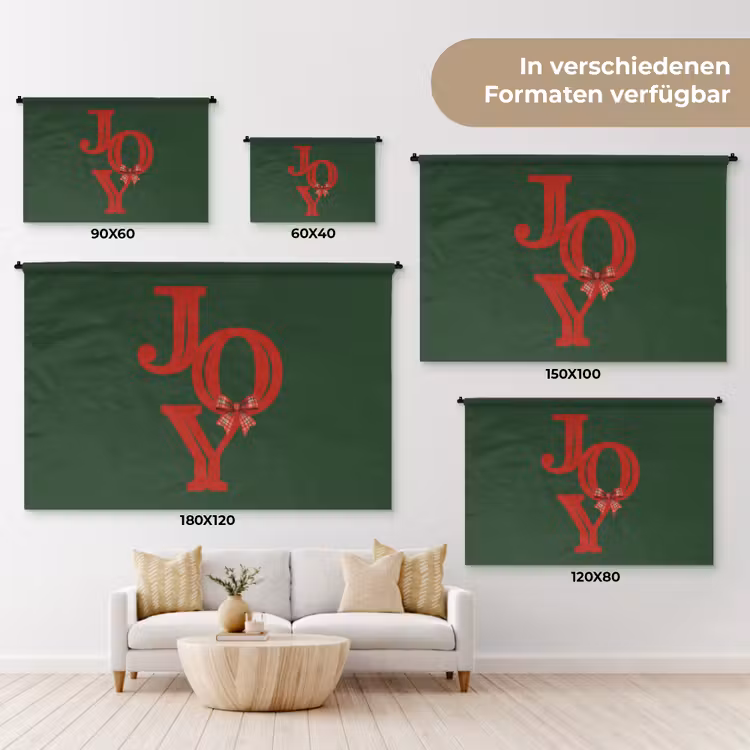 Wandteppich - Text – Weihnachten – Rot — 8
