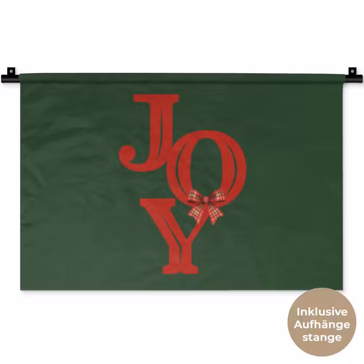 Wandteppich - Text – Weihnachten – Rot — 9