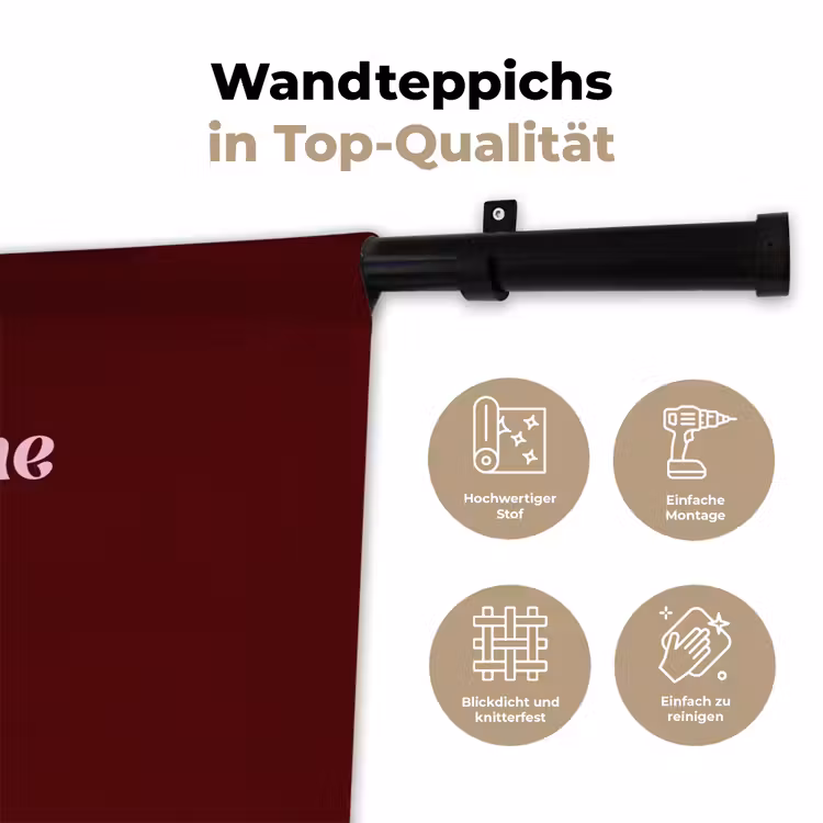 Wandteppich - Weihnachten – Süßigkeiten – Text – Rosa — 7