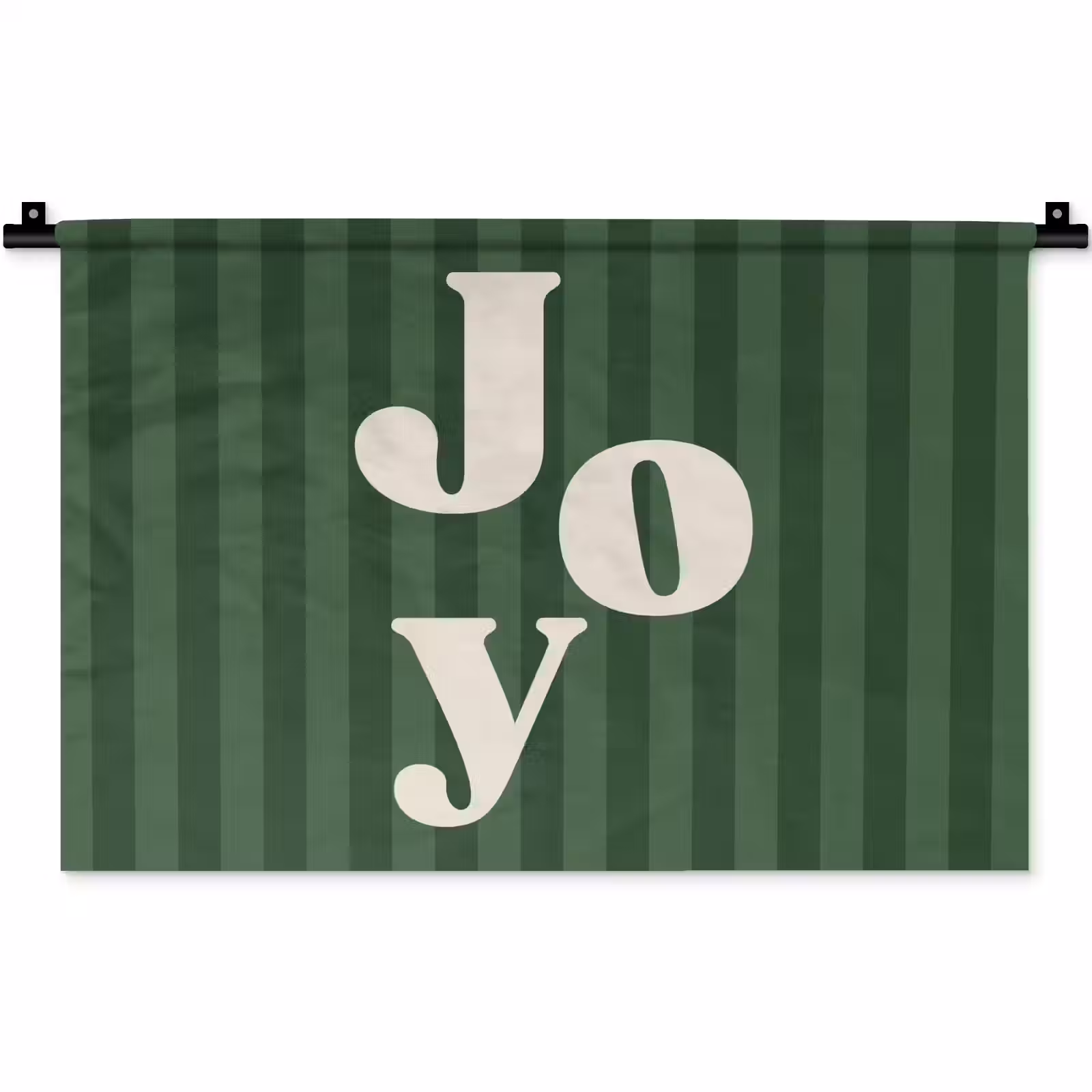 Wandteppich - Joy – Weihnachten – Text – Grün — 1