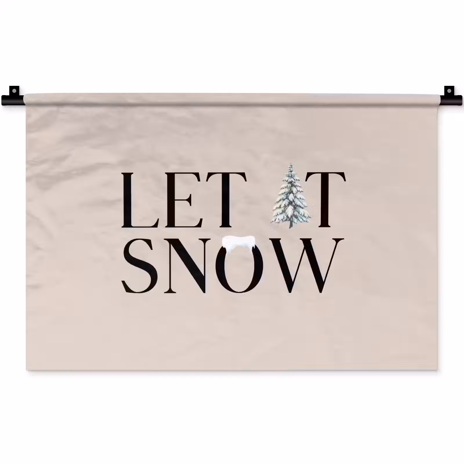 Wandteppich - Text – Weihnachten – Schnee — 1