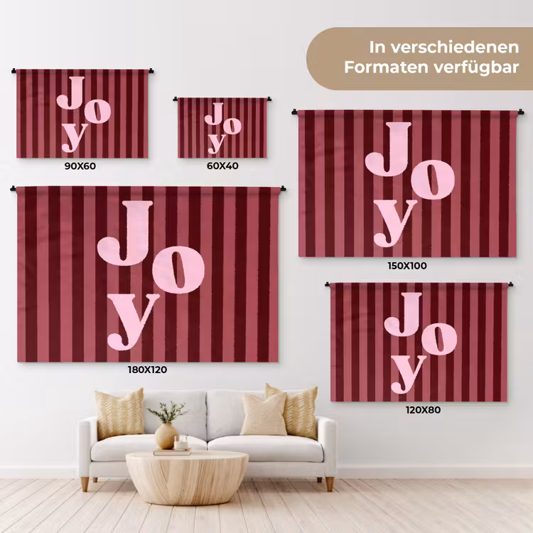 Wandteppich - Joy – Weihnachten – Text – Rosa — 8