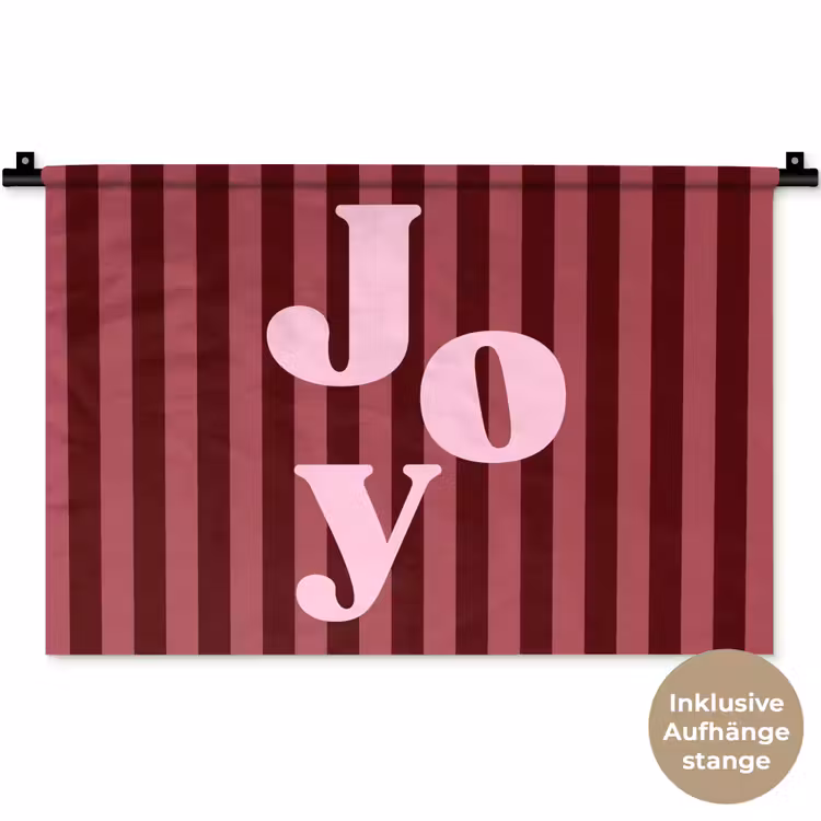 Wandteppich - Joy – Weihnachten – Text – Rosa — 9