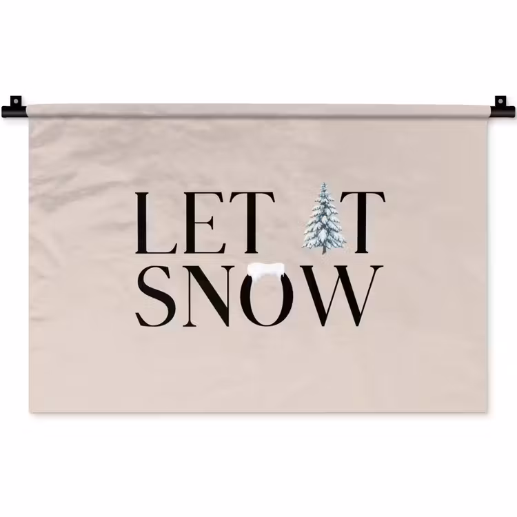 Wandteppich - Text – Weihnachten – Schnee — 1
