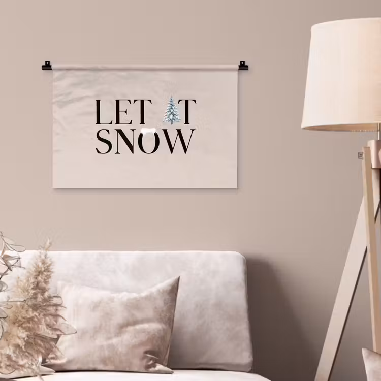 Wandteppich - Text – Weihnachten – Schnee — 2