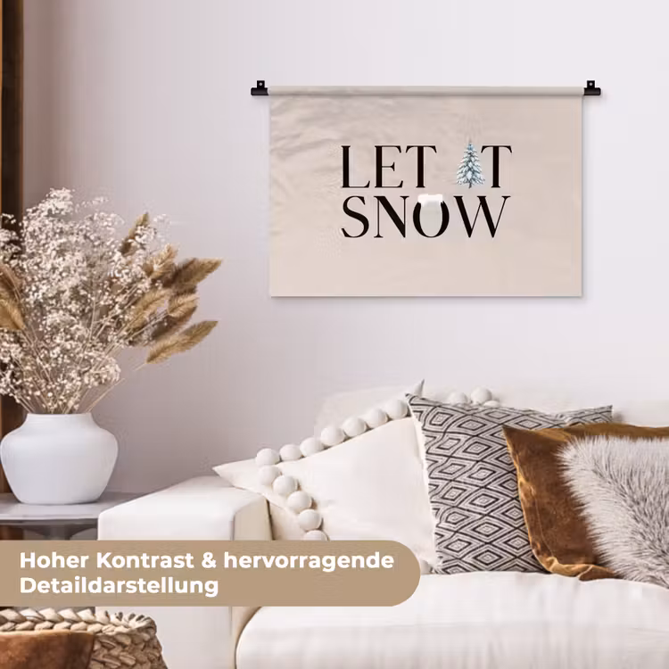 Wandteppich - Text – Weihnachten – Schnee — 6