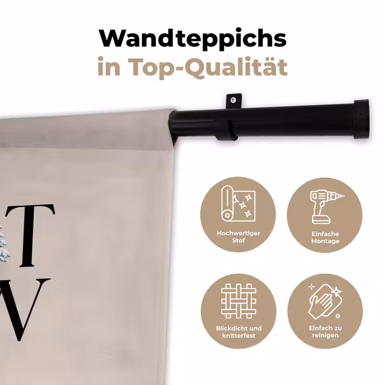 Wandteppich - Text – Weihnachten – Schnee — 7