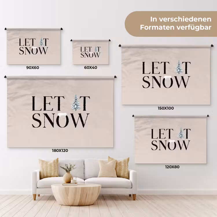 Wandteppich - Text – Weihnachten – Schnee — 8