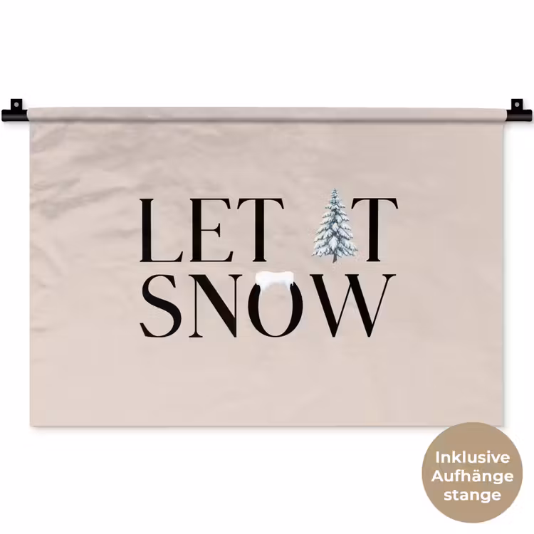 Wandteppich - Text – Weihnachten – Schnee — 9