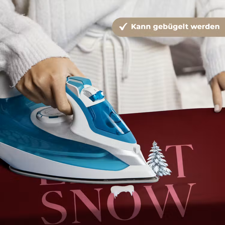 Wandteppich - Text – Weihnachten – Schnee – Rosa — 10