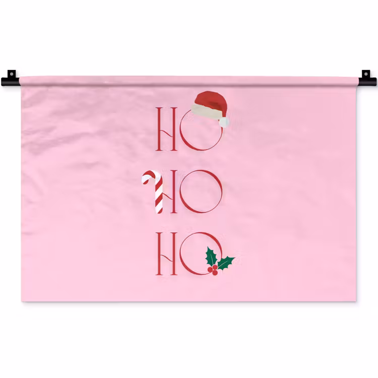 Wandteppich - Weihnachten – Text – Rosa – Illustration — 1