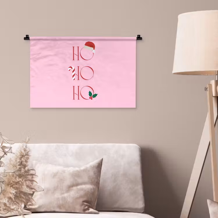 Wandteppich - Weihnachten – Text – Rosa – Illustration — 2