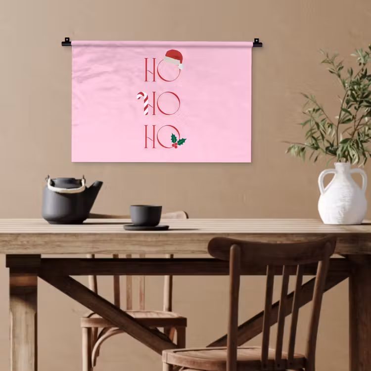 Wandteppich - Weihnachten – Text – Rosa – Illustration — 3