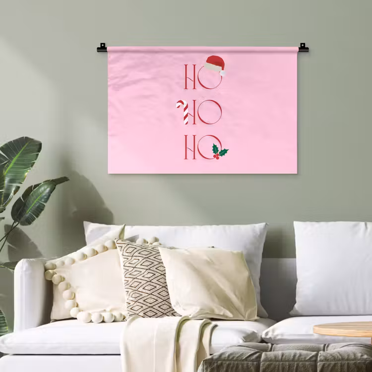 Wandteppich - Weihnachten – Text – Rosa – Illustration — 4