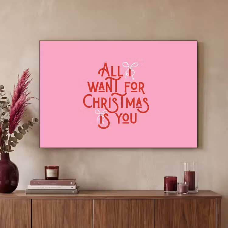 Art Frame - Text – Weihnachten – Rosa – Rot — 2