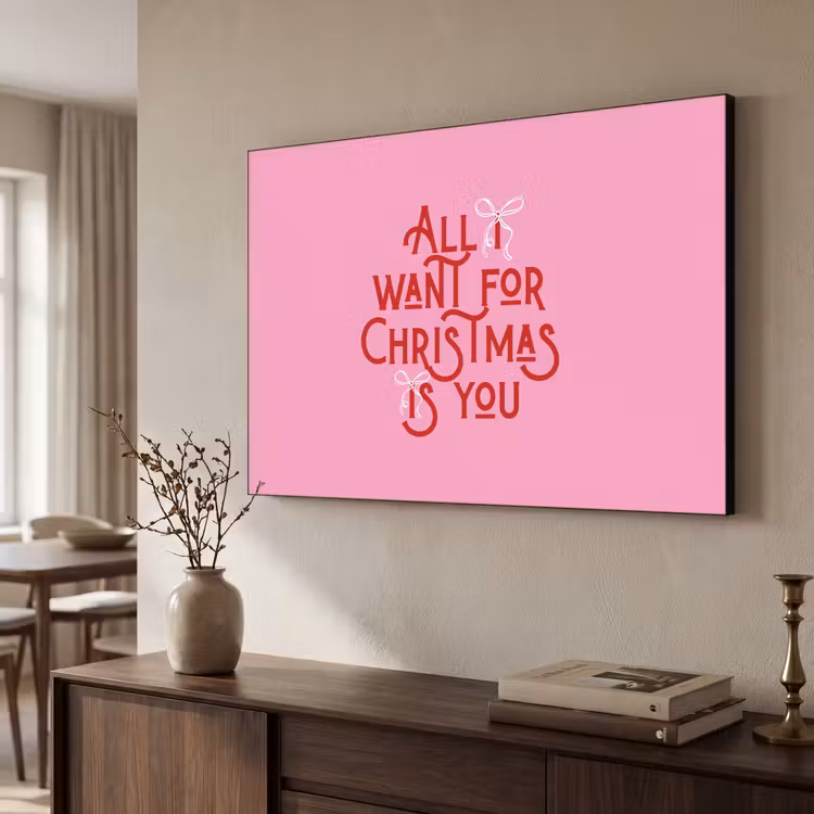 Art Frame - Text – Weihnachten – Rosa – Rot — 3