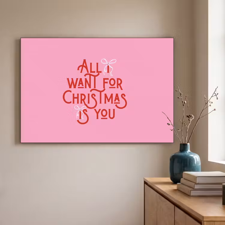Art Frame - Text – Weihnachten – Rosa – Rot — 4