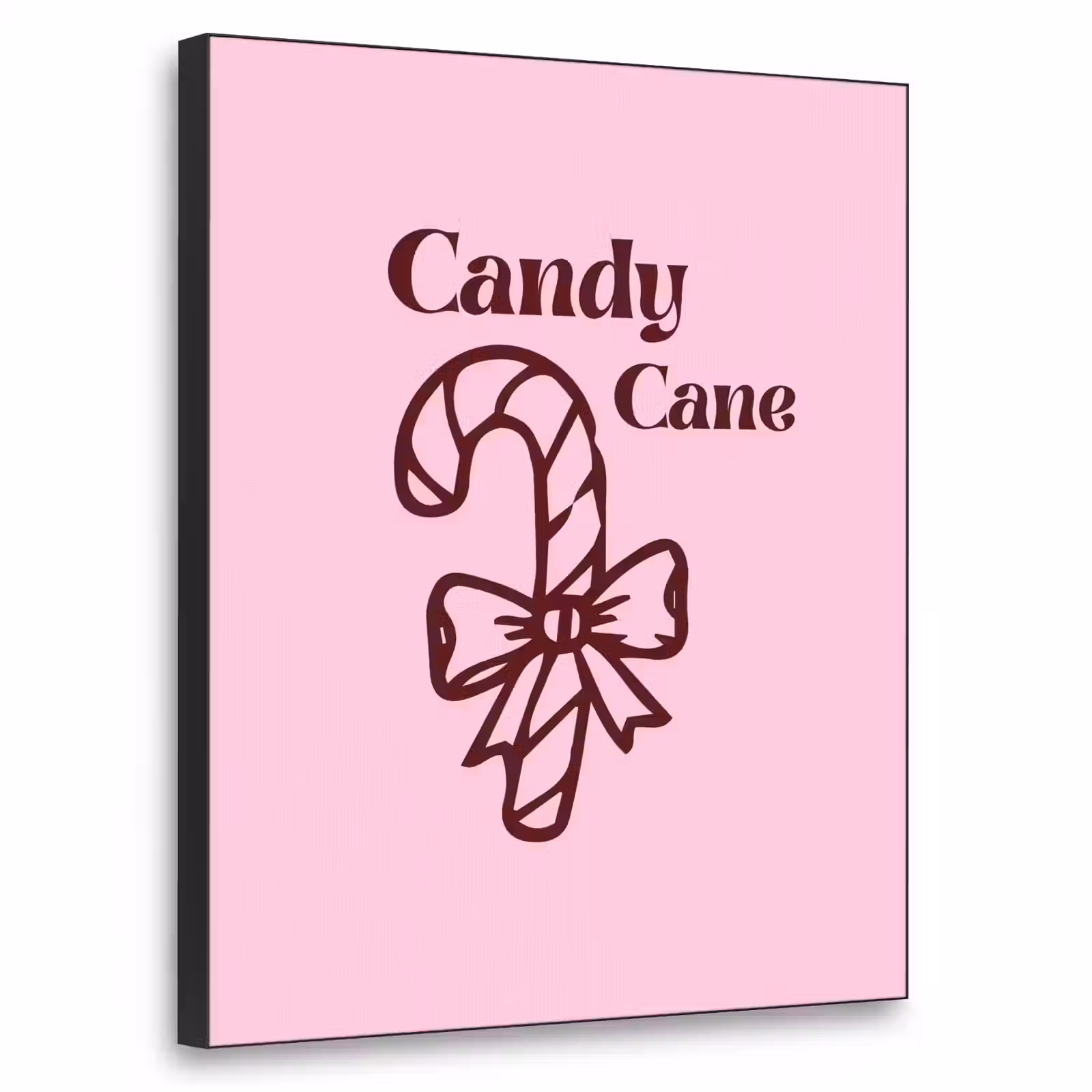 Art Frame - Weihnachten – Süßigkeiten – Text – Braun – Rosa — 1